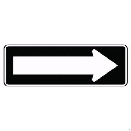Accuform DIRECTION SIGN ARROW WHITE ON BLACK FRR120HP FRR120HP